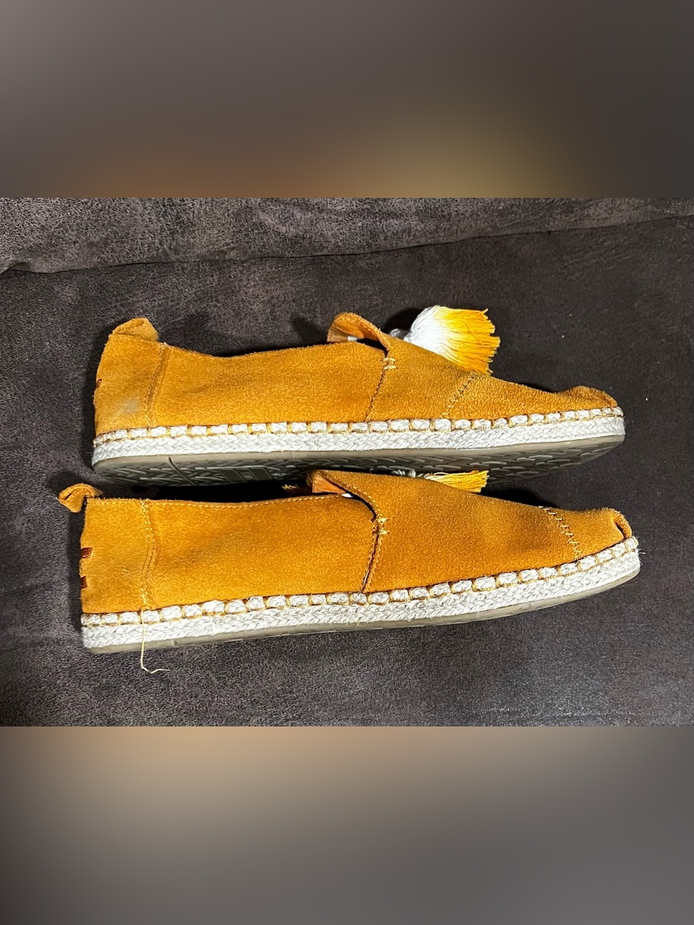 Toms Suede Tassel Flats